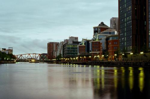 Long Exposure in Salford Quay DocksKodak Gold 200